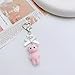 VINWO Cute Cat Plush Keychain, Cat Bag Charm Accessories Kawaii Gift for Backpack, Handbag, Purse, Car Keys (Pink)