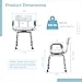 Swivel Shower Chair with Arms and Back, Hybodies Rotatable Shower Chair with Adjustable Height, Non-Slip Bath Tub Transfer Stool, Safe Adjustable Handicap Stool for Inside Bathtub Bathroom