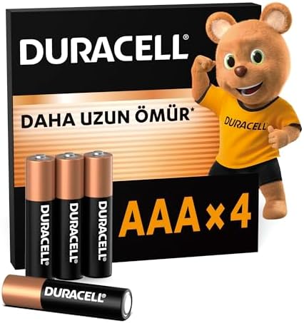 DURACELL BASIC AAA Alkalin İnce Kalem Pil (4'lü Paket) – 1,5V — Amazon ürün görseli