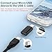 Micro USB to USB C Adapter, Type C Female to Micro USB Male Convert Connector Support Charge Data Sync Compatible with Samsung Galaxy S6 S7 S7 Nexus 5 6