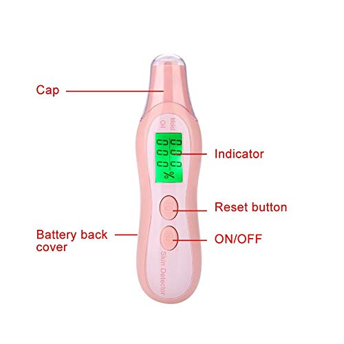 Image of LCD Digital Skin Analyzer, Moisture Water Oil Monitor for Skin Care, High Sensitive Facial Skin Tester USB Digital Measuring Device for Home Traveling Beauty Salon SPA