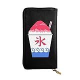 [NIHTFTTZX] 長財布 イチゴのかき氷 薄型二つ折り両面カラー メンズ レディース 人気 多機能 大容量 現金 収納 hi43