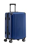 Münicase M816 TSA-Schloss, Teleskopgriff, Reisekoffer mit 4 Rollen, Hartschale, Kabinentrolley 55cm, Diamondblau