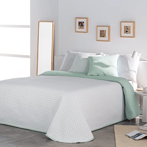 VIALMAN Colcha Bouti Ligera Sofia 26 para Cama de Matrimonio de 180 cm y de 200 cm | Tamaño Colcha 270 x 270 cm, Color Verde