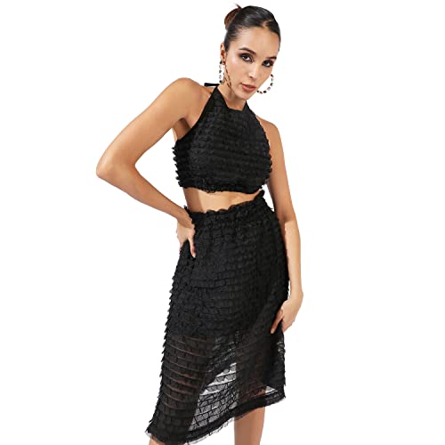 Image of Campus Sutra Women's Co-Ord Set For Casual Wear | Polyester Breathable Fabric Clothing Set Crafted With Comfort Fit And High Performance For Everyday Wear |