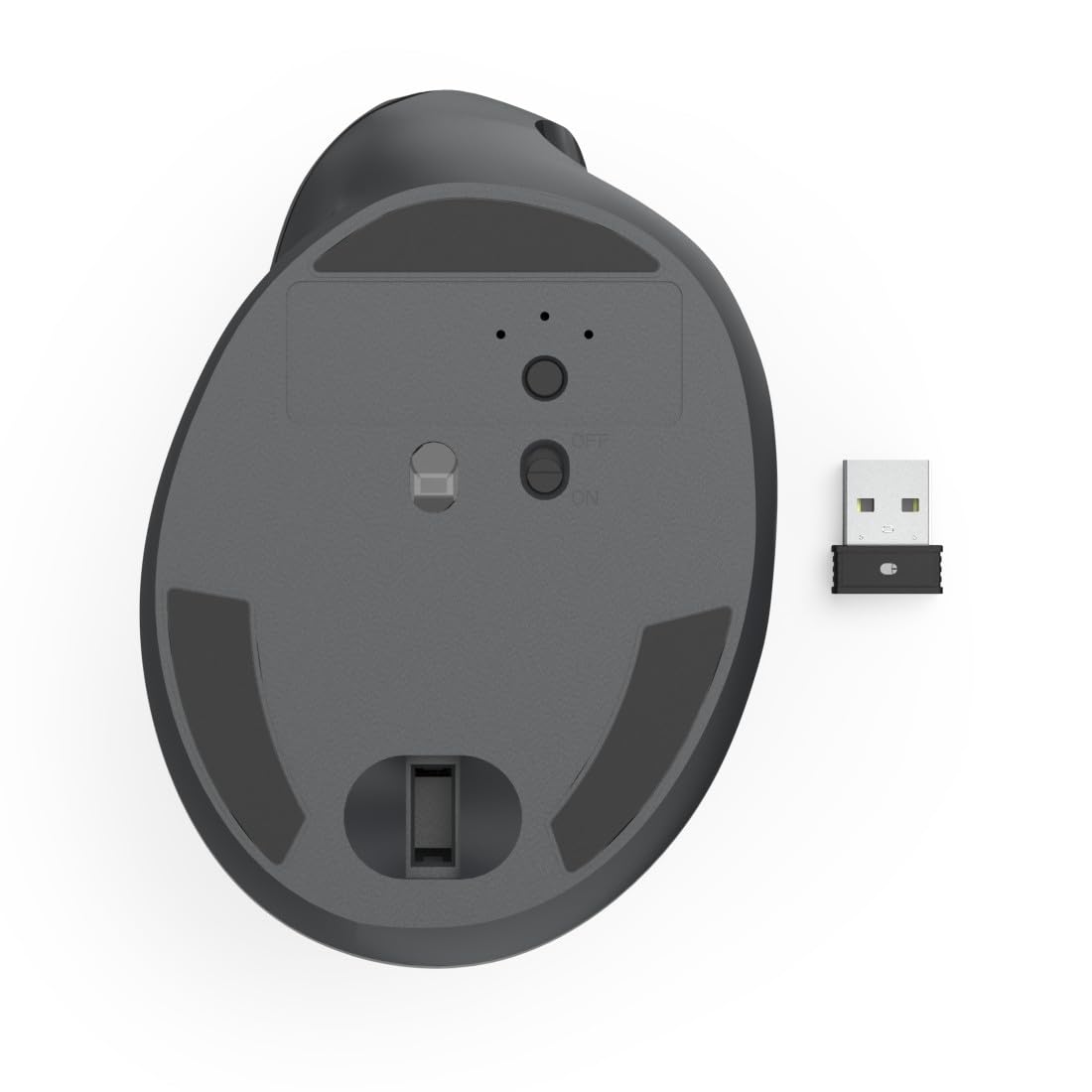 Hama Souris Ergonomique Verticale sans Fil 2.4GHz EWM-500R, pour Droitiers, 7 Boutons, DPI Réglable (1000/1200/1600), Optique, Recepteur Nano USB, Touches Navigation et Assist IA, Noir