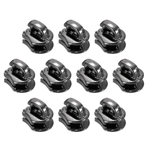 uxcell 10 Pcs Zipper Sliders, #3 Zipper Pull Replacement for