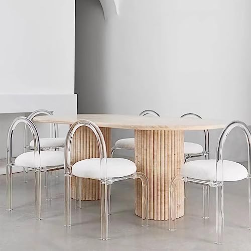 Chaises d'appoint en ACR velours pour petits espaces repas - 5