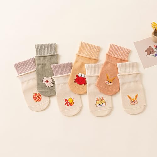 Crew Socks for Women, Cartoon Baby Socks for 0-3Age Warm Floor Sock Boy Girl Unisex AntiSlip Sock3