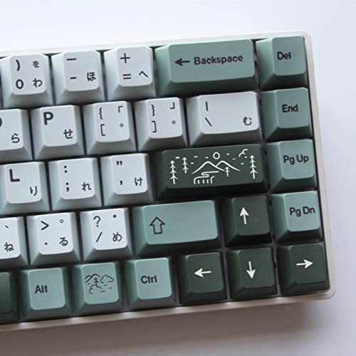 Wunzkii Pbt Japanese Keycaps 141 Keys Cherry Profile Dye-Sublimation Keycap Set For Cherry Gateron Mx Switches Mechanical Keyboards English (Us) Layout #TOP4
