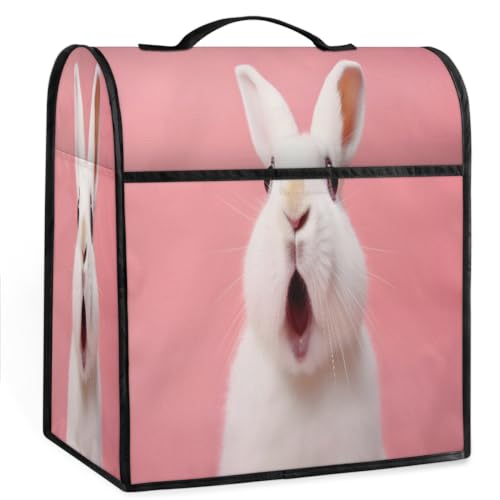 Coffee Maker Cover Funny Rabbit Kitchen Appliance Covers Small Appliance Covers Blender Cover Juicer Cover Dust Covers for Kitchen Appliances with Top Handle and Pockets,Washable,C184