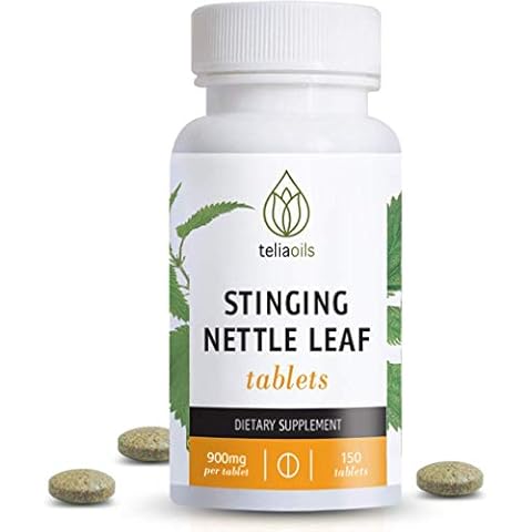 Teliaoils Stinging Nettle Leaf Tablets (150 Capsules) | 900mg Wild Harvest Nettle Extract Per Tablet | Natural Herbal Supplement | Supports Healthy Histamine Levels & Respiratory Health Cover