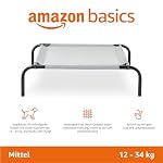 Amazon Basics Kühlendes erhöhtes Hund Haustierbett, M, Grau, L 110 x B 65 x H 19 cm – Bild 2