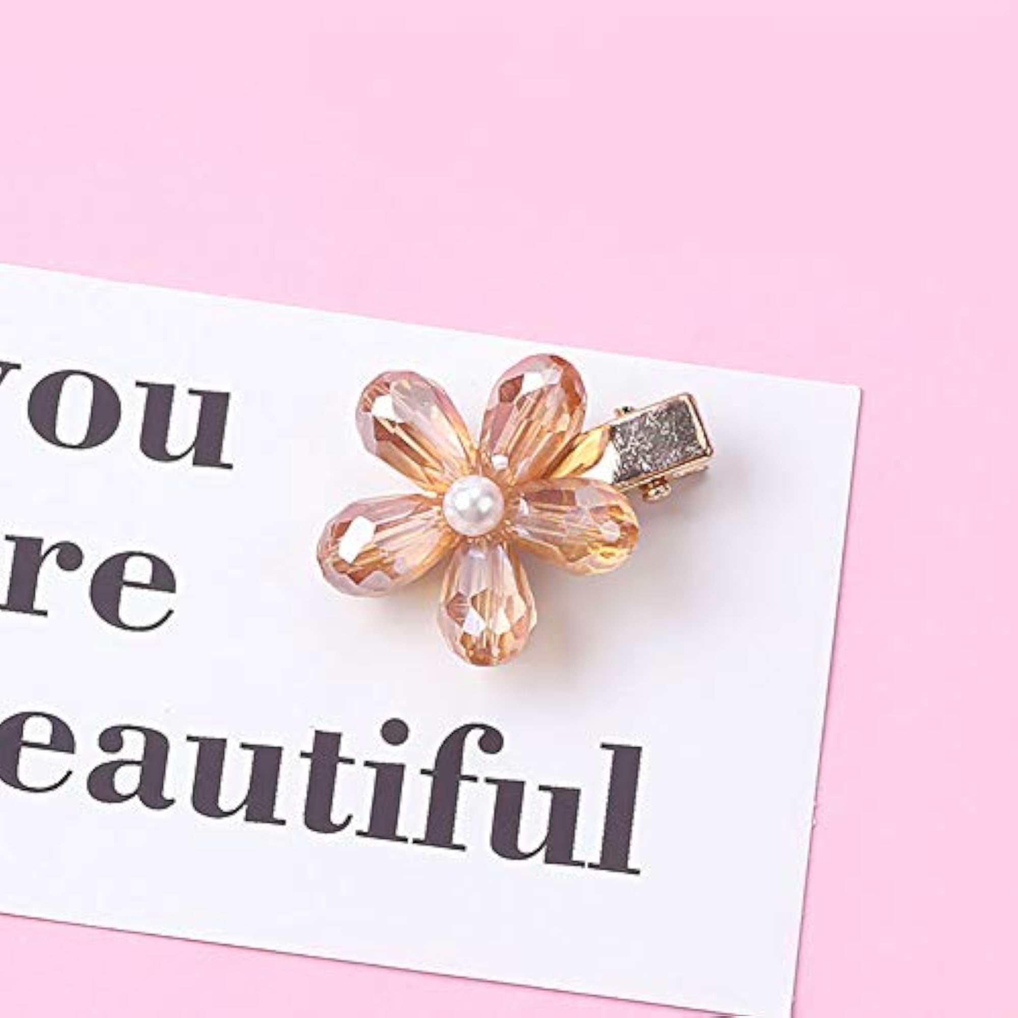Crystal Hair Clips Small Pearl Hairpins Decorative Barrettes