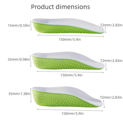 3 pares de plantillas para aumento de altura y soporte de arco miniatura 2