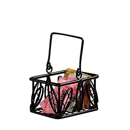 American Metalcraft SBL353 Sugar Packet Baskets, Leaf, Wrought Iron, 5