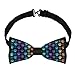 Zkojip Rainbow Paw Footprint Animal Pattern Bow Ties for Men Adjustable Pre-Tied Business Necktie Fashion Neckties For Parties Holiday