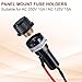 MECCANIXITY 10Pcs Panel Mount Fuse Holder 6x30mm AC 250V 10A/AC 125V 15A Screw Cap Fuse Holders with Pre-Soldered Wires,Oblate Port