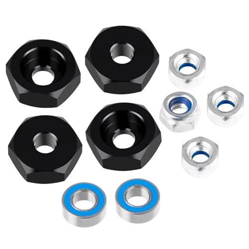 RC�������i For Losi For Mini JRX2 1/16 �p �A���~���� 12mm �Z�p�z�C�[���n�u�A�_�v�^�[ �x�A�����O RC�o�M�[�g���b�N���f���p�[�c 4��