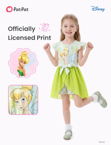 Image of Disney Princess Frozen Elsa Minnie Mouse Stitch Toddler Girl Romper With Skirt Overlay Summer Jumpsuit with Bow 2-6 Years