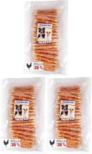 CHEWSTER Kaustangen für Hunde mit Huhn - Hundeleckerli – 800 g (Packung mit 3)