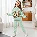 Zanxiantu Otter Girls 2 Piece Tracksuit Set Size 5-6 Green Long Sleeve Pullover Sweatshirt Jogger Pants Kids Fashion Sweatsuit Set Cute Fall Clothes Outfits for Boys