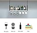 Mobile Storage Rack Freestanding Display Rack Tool Pegboard Garage,Ceiling Mount Wine Glass Holder - Vintage Metal Wine Rack with Glass Shelf for Stemware - Under Cabinet Hanging Wine Rack f