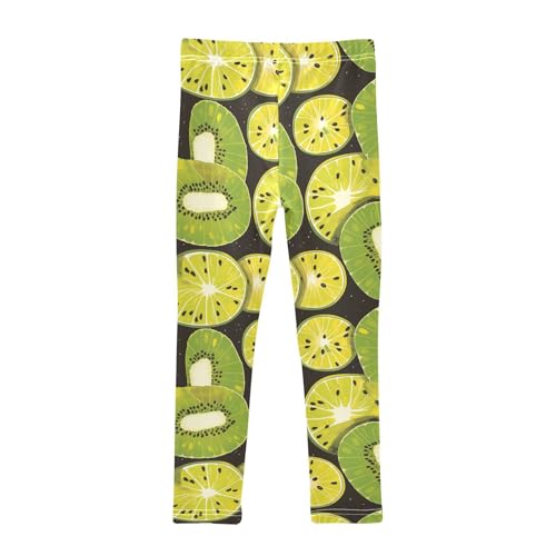 Green Kiwi Lime Toddler Girl Leggings Casual Full Length Pants Running2