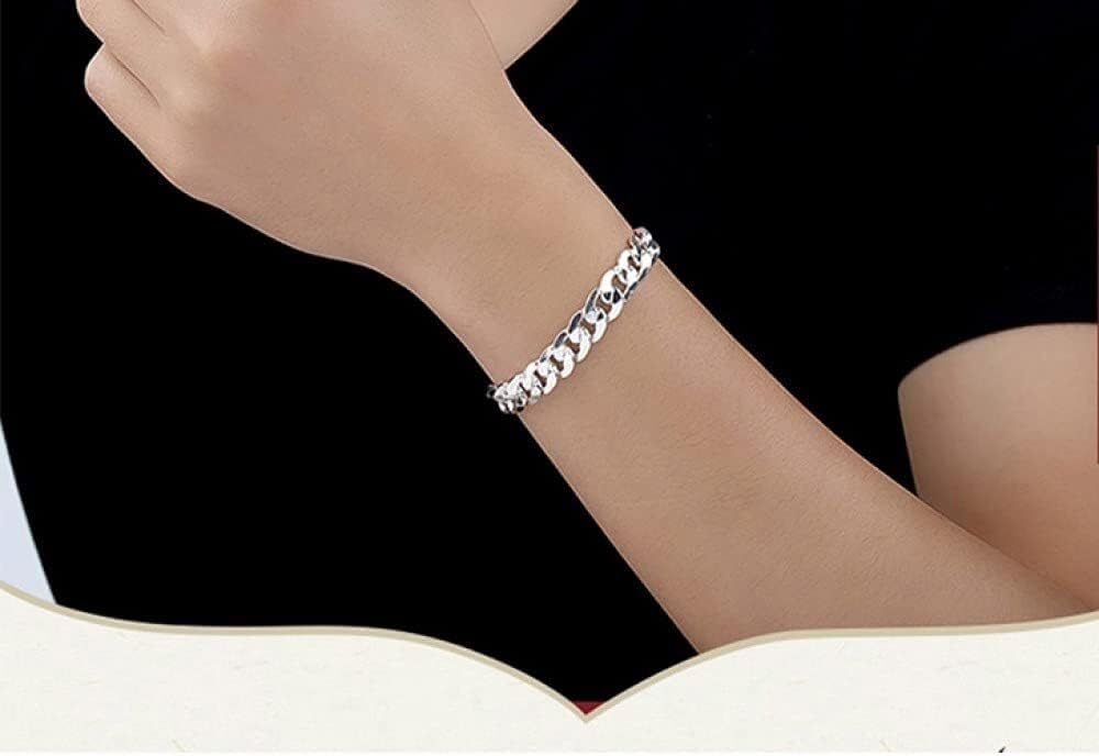 Bracciale regolabile,bracciale in argento sterling,bracciale in argento sterling 925 da donna Bracciale a catena cubana vintage Bracciale dell'amicizia Gioielli in argento sterling Regali mamma