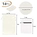 PHOGARY 14PCS Washable Nursing Pads, Reusable Organic Bamboo Breast Pads with Laundry Bag and Storage Bag - Soft, Absorbent, Hypoallergenic, Eco Pads for Breastfeeding