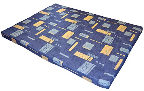 CALINUIT Matelas Bleu 2 Personnes déhoussable (140_x_190_cm) Cover