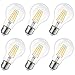 LVWIT 4W Ampoule LED Filament E27, 2700K Blanc Chaud 470 Lm, Equivalent à Ampoule incandescence 40 watts, Filament LED A60 en forme classique, Lot de 6