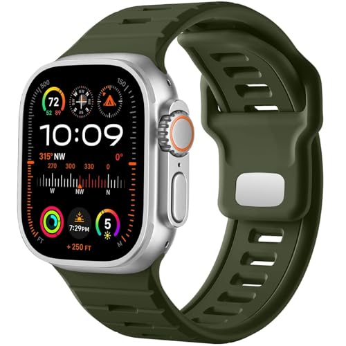 Bracelet de sport étanche en silicone souple pour iWatch Series 9 et Apple Watch Ultra 49mm