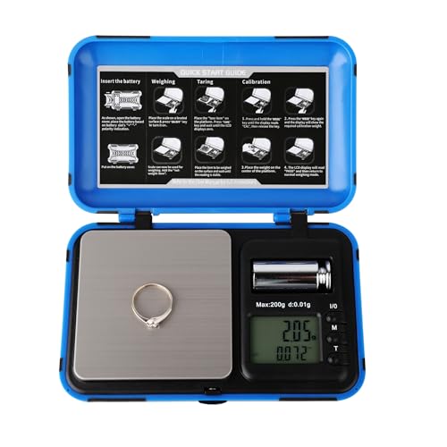 Báscula Electrónica de Mano Profesional LCD Azul miniatura 5