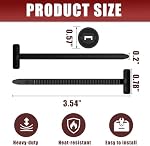 200Pcs Nylon Universal Cable Tie Buckle - Heavy Duty Self-Locking Push Pin Design with Button, UV Resistant Fasteners for Car Repair (Fender, Bumper, Trunk Liner), Wire Bundling, Home & Garage
