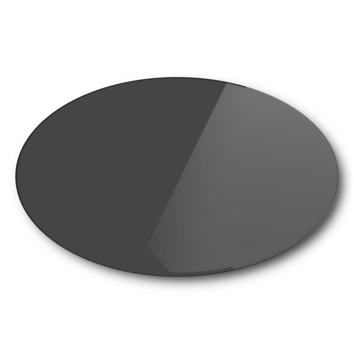 Pannello in vetro di sicurezza, rotondo, 90 cm, spessore 6 mm, per camino o stufa, colore nero