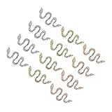 CTIRCHIU 12個 ネイルデコレーション 蛇モチーフ ラインストーン付き メタルアクセサリー 簡単マニキュア用 自宅で手軽にネイルアート