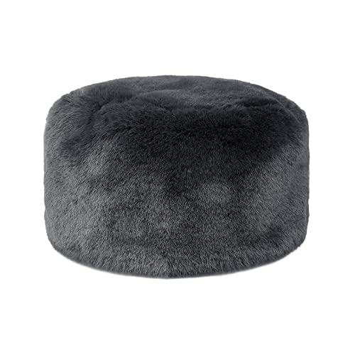 Fluffy Faux Fur Russian Hat for Men Women Elders - Classic Cossack Winter Thick Windproof for Camping Ice Fishing Hunting4
