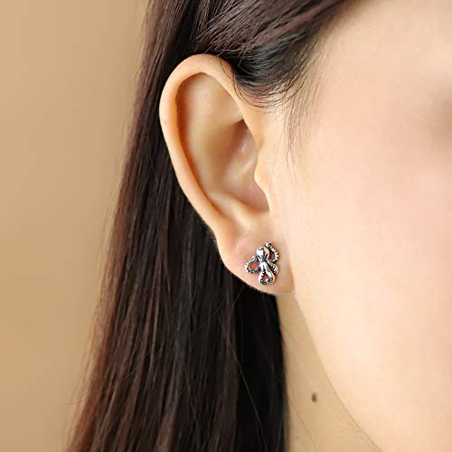 Boma Jewelry Sterling Silver Octopus Stud Earrings2