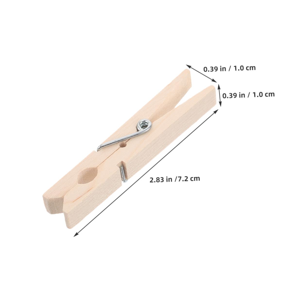 Mollette in Legno Beige 150 Pezzi, Clip Antivento Minimal | Formato Compatto Portatile, Stile Essenziale, per Bucato e Appendere Foto in Interno O'aperto