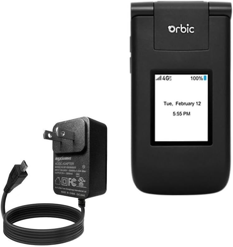 BoxWave Cargador compatible con Orbic Journey V - Cargador de pared directo (15 W), carga rápida tu dispositivo con cable integrado de 6 pies