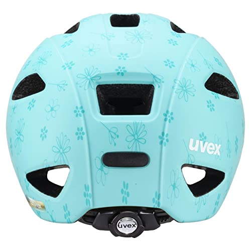 uvex Oyo Style, Lightweight Kids Bike Helmet for Children, Individual Fit, Upgradeable with an LED Light, Flowers Cyan Matt - Image 4