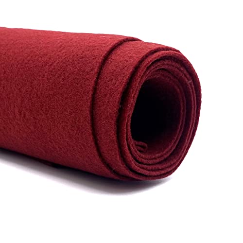 Ice Fabrics Craft Felt Fabric by The Yard - 72" Wide & 1.6mm Thick Acrylic Felt - Soft and Durable Burgundy Fabric for DIY Arts & Crafts, Decorations and More - 4 Yards Burgundy