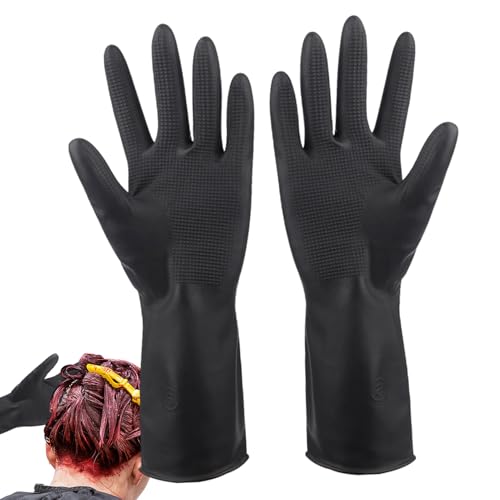 Haarfärbe-Handschuhe – Färbe-Schutz, wasserdichte strukturierte Friseurhandschuhe, rutschfest, Mehrzweck-Haarfärbe-Werkzeug, Arbeitsschutz-Zubehör