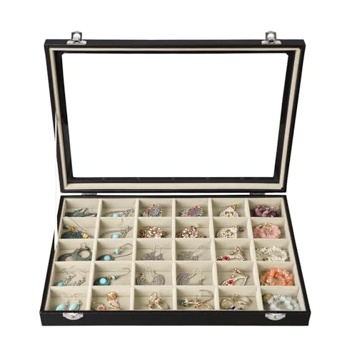 Stratalife Earring Organizer Jewelry Holder with Lid