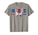 Patriotic Nurse 4th of July Stethoscope Bow Us Flag Women T-Shirt
