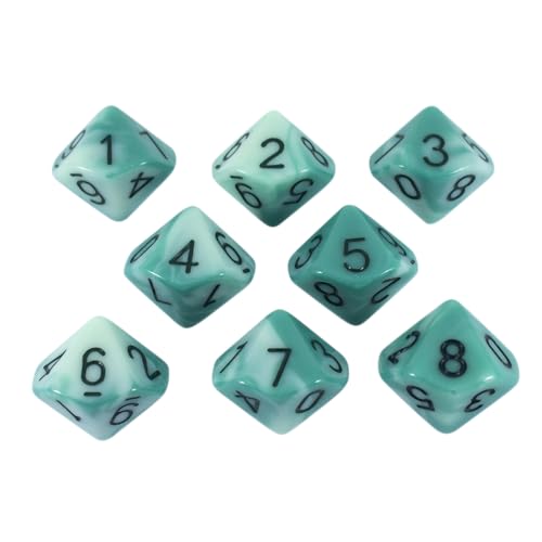 Paladin Roleplaying Teal and Blue Dice - 8 D10 Set - 'Ocean Spray'