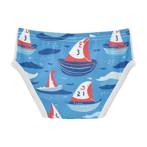 Wusikd Cute Boats Boys' Underwear Cotton Sails Boys Briefs Soft Toddler Underwear 2T2