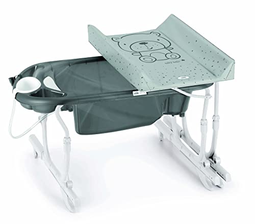 - Include vasca Baby Bagno con 2 sedili anatomici e antiscivolo (uno reclinato per bambini fino a 6 mesi e l'altro con braccioli per bambini dai 6 ai 12 mesi)