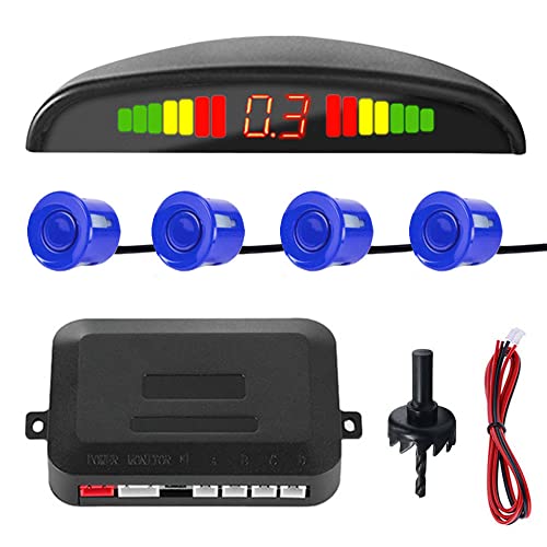MOCNT Auto Einparkhilfe 4 Hinten Sensoren Rückfahrhilfe Kfz Rückfahrwarner Einparksystem Parksensoren Rückwärtsparkhilfe 12V LCD Display Buzzer Alarm Warnung Blau MOCNT Auto Einparkhilfe 4 Hinten Sensoren Rückfahrhilfe Kfz Rückfahrwarner Einparksystem Parksensoren Rückwärtsparkhilfe 12V LCD Display Buzzer Alarm Warnung Blau